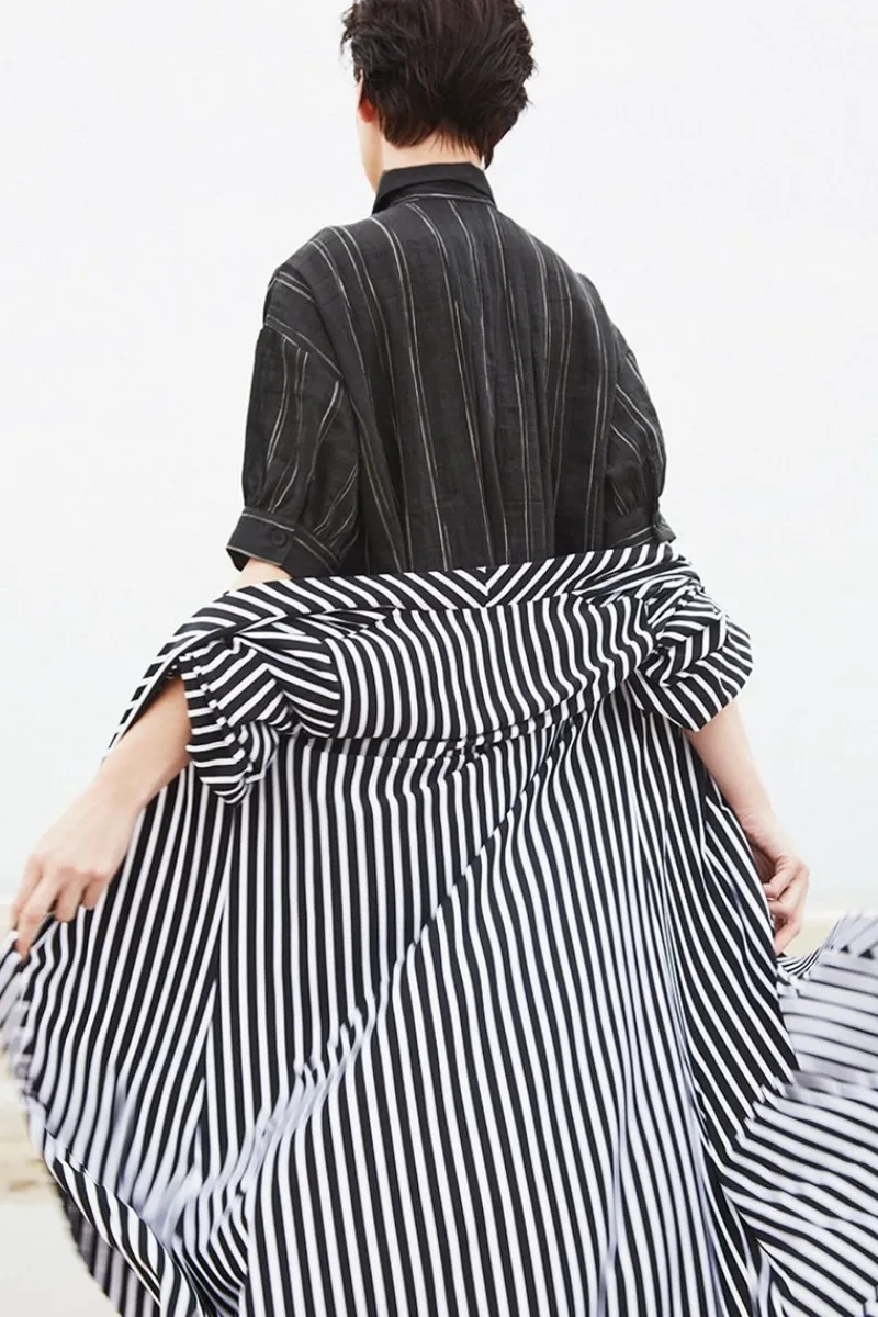Hot Elsewhere Fashion Bizana Cardigan-Black-Offwhite