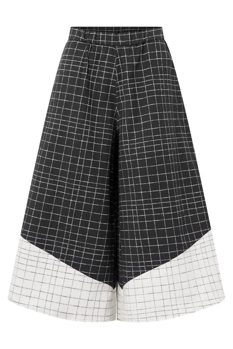 Fashion Elsewhere Fashion Brotas Trousers Reversible-Black-Offwhite