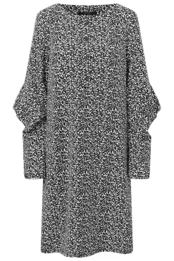 Fashion Elsewhere Fashion Deva Print Tunic-Black-Offwhite