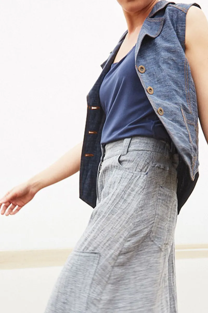 Outlet Elsewhere Fashion Evander Waistcoat-Denim