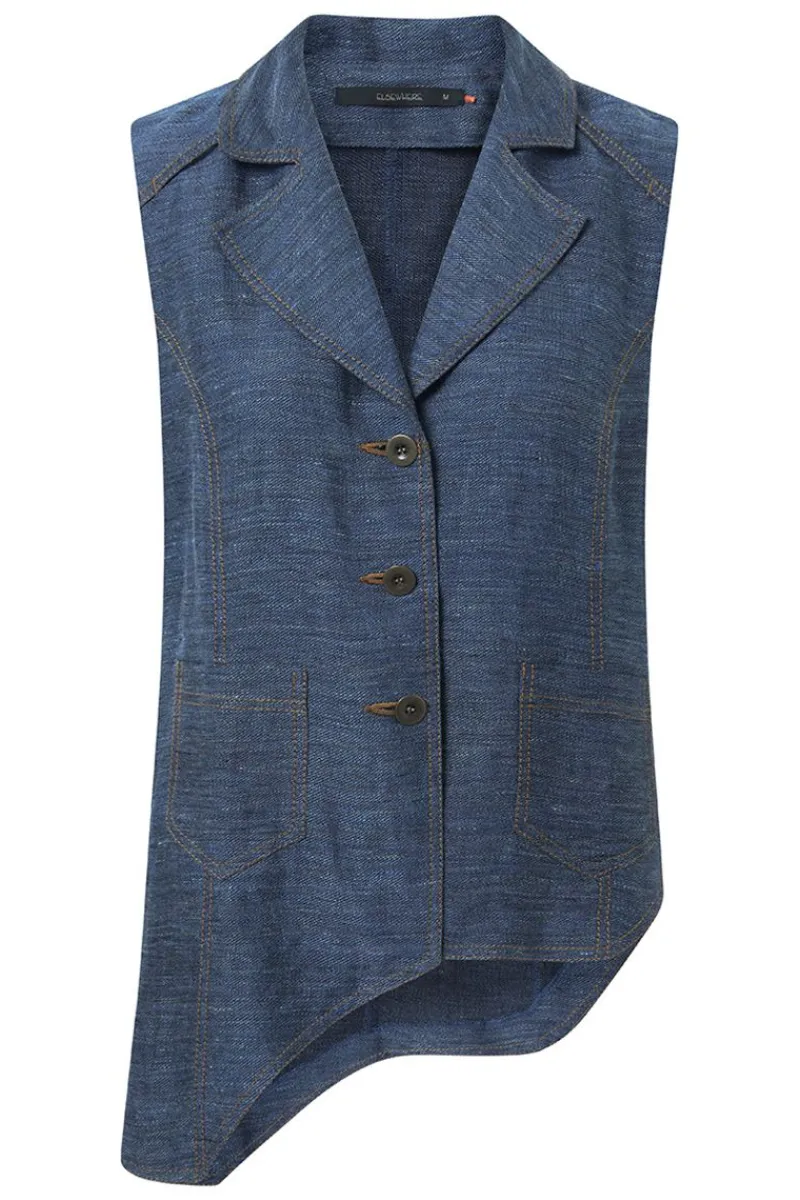 Outlet Elsewhere Fashion Evander Waistcoat-Denim