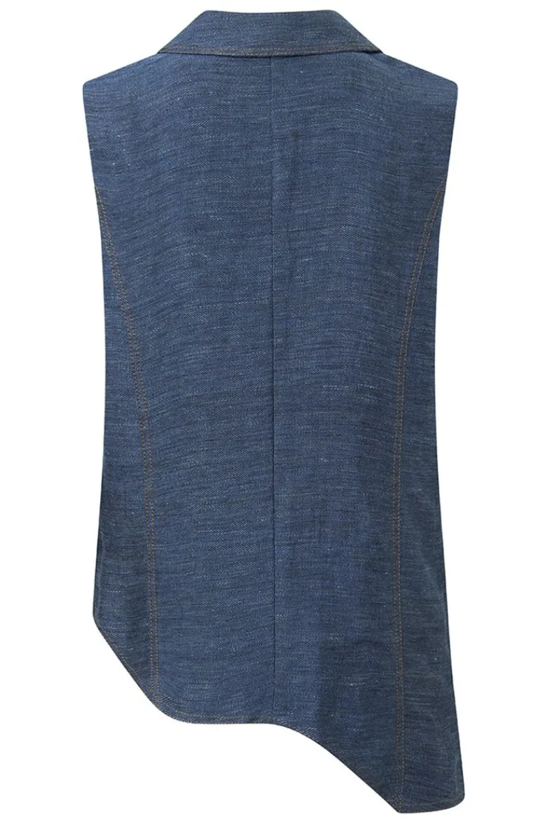 Outlet Elsewhere Fashion Evander Waistcoat-Denim