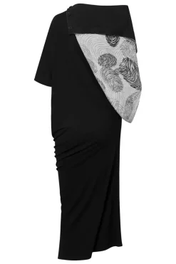 Best Sale Elsewhere Fashion Finger Print Dress-Slate