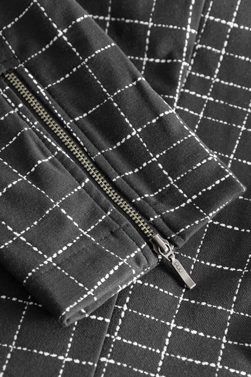 New Elsewhere Fashion Flores Jacket-Black-Offwhite