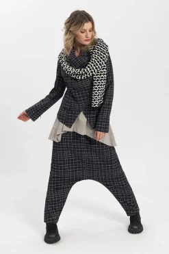 New Elsewhere Fashion Flores Jacket-Black-Offwhite