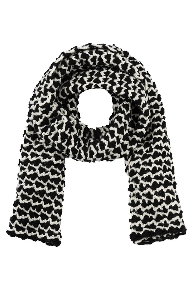 New Elsewhere Fashion Guelph Scarf-Black-Offwhite
