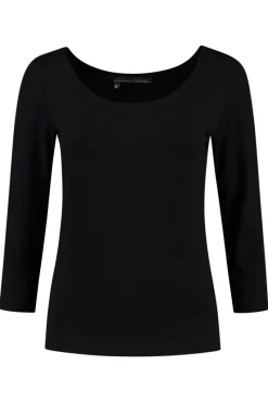 Cheap Elsewhere Fashion Holly Basic Top Jersey-Black