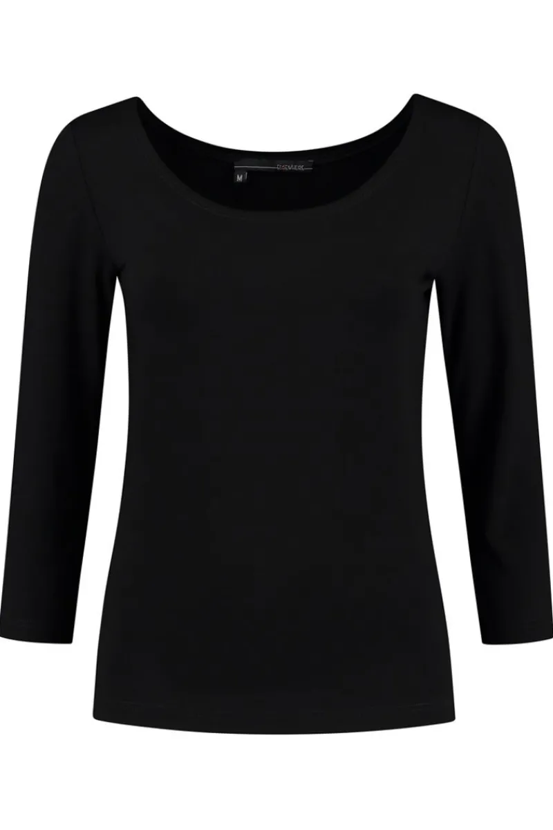 Cheap Elsewhere Fashion Holly Basic Top Jersey-Black
