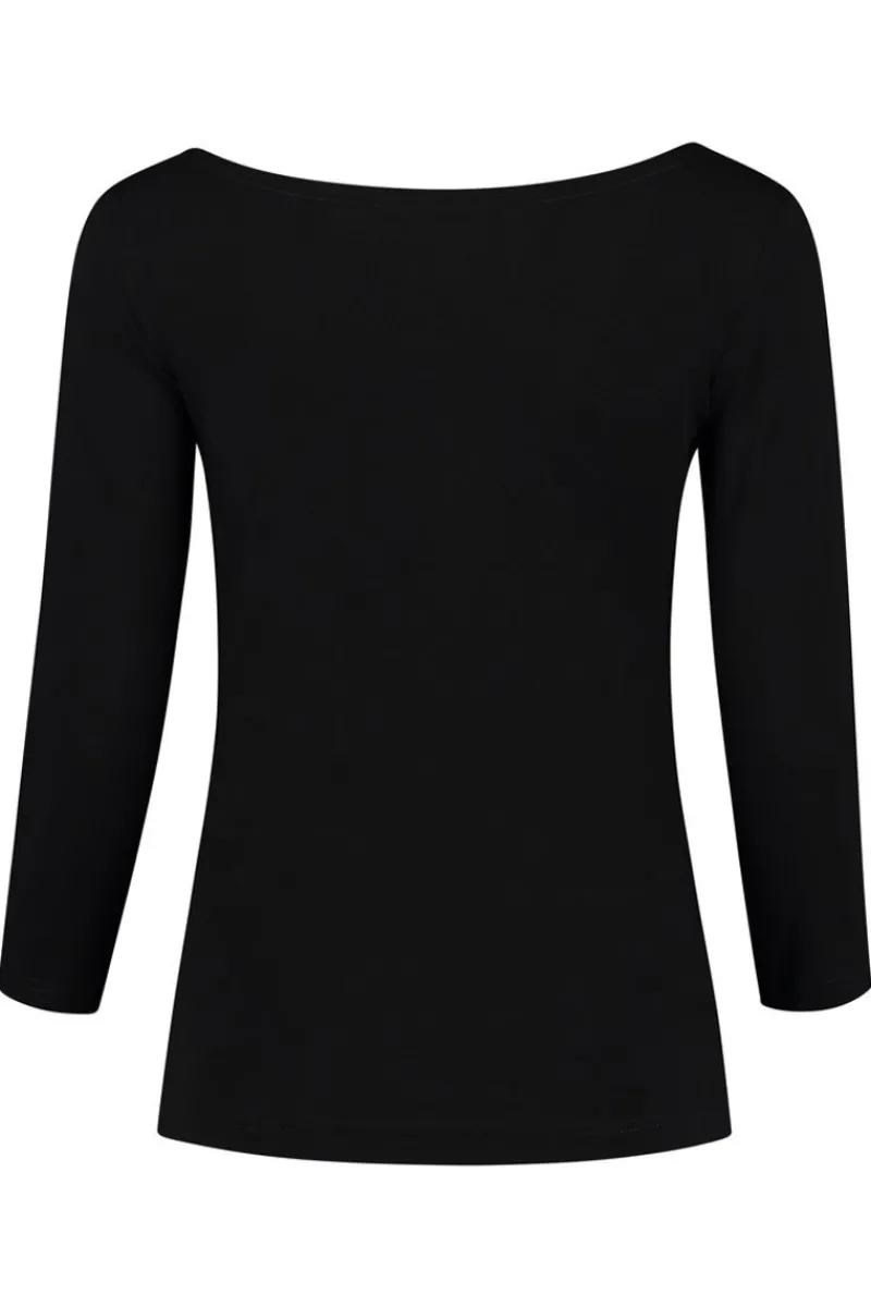 Cheap Elsewhere Fashion Holly Basic Top Jersey-Black
