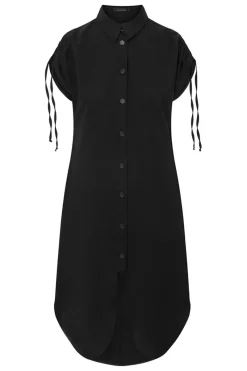Fashion Elsewhere Fashion Long Viscose Blouse-Black