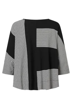 Clearance Elsewhere Fashion Prieska Top-Black-Offwhite