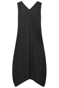 Cheap Elsewhere Fashion V-Neck Dress-Black